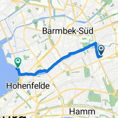 Brauhausstieg, Hamburg nach Eduard-Rhein-Ufer, Hamburg