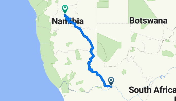 Route from Upington
