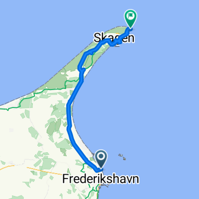 Nordre Strandvej, Frederikshavn nach Skagen