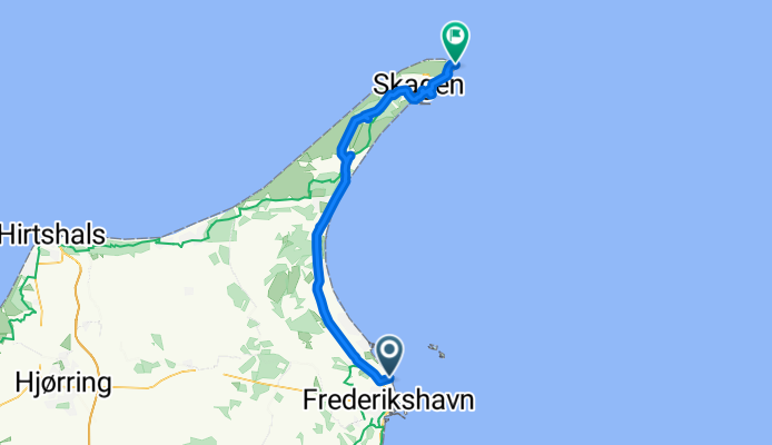 Nordre Strandvej, Frederikshavn nach Skagen