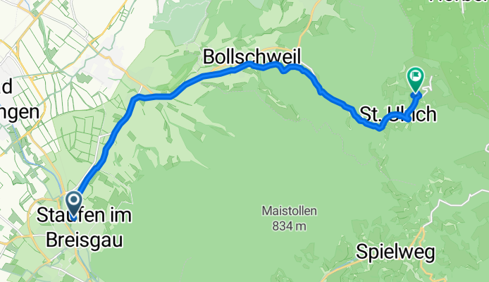 Krozinger Straße, Staufen im Breisgau - St Ulrich, Bollschweil