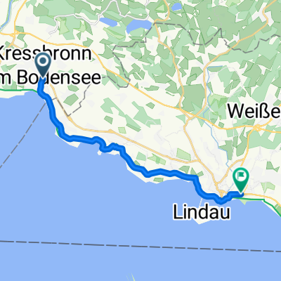 Hauptstraße, Kressbronn am Bodensee nach Bregenzer Straße, Lindau (Bodensee)