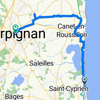 Boulevard François Desnoyer, Saint-Cyprien nach Place de la Loge, Perpignan