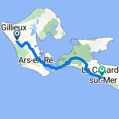 Rue de la Mairie, Saint-Clément-des-Baleines à Rue Pasteur, La Couarde-sur-Mer