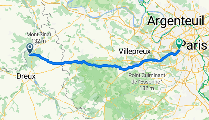 Route de Bu, Sorel-Moussel à Voie Georges Pompidou, Paris