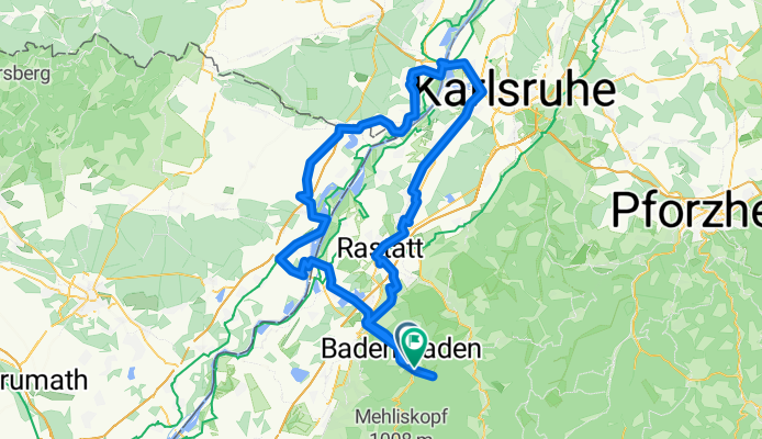 От Maiengasse до Geroldsauer Straße