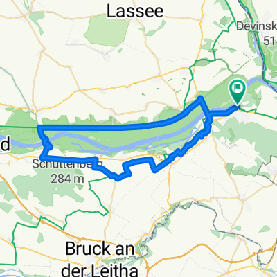 Start Donau Cafe Hainburg - Hainburg an der Donau Ungartor nach Stopfenreuther Arm