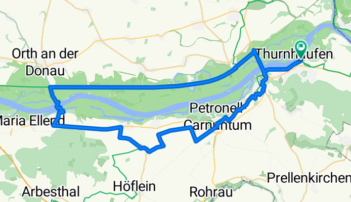 Start Donau Cafe Hainburg - Hainburg an der Donau Ungartor nach Stopfenreuther Arm