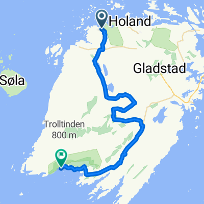 Viksåsveien, Vega to Vega