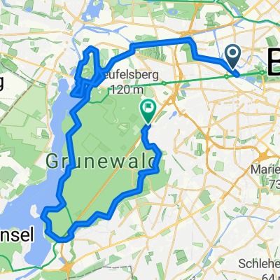 Einsteinufer-Murellenschlucht-Pichelswerder-Grundewald