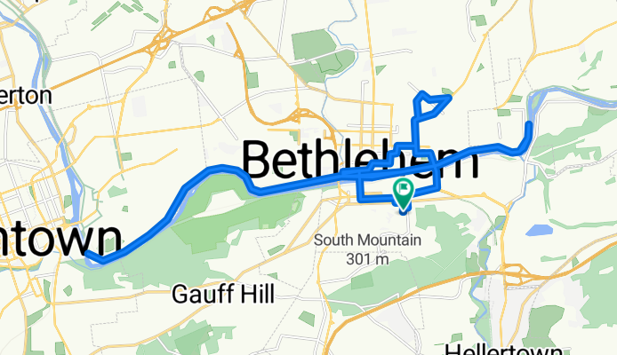 Atlantic St, Bethlehem to Atlantic St, Bethlehem