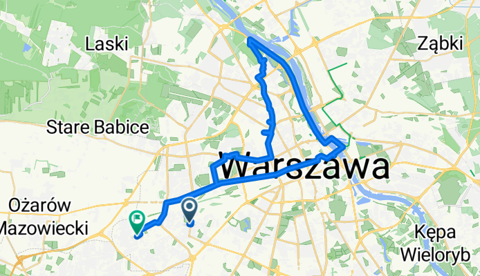 Łamana, Warszawa do Warszawska, Warszawa