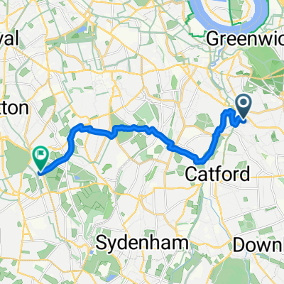 Clarendon Rise, London to Rosendale Road, London