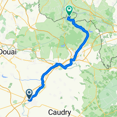 Rue des Docks, Cambrai naar Rue Aristide Barbieux, Flines-les-Mortagne