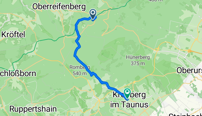From Oberursel (Taunus) to Kronberg im Taunus