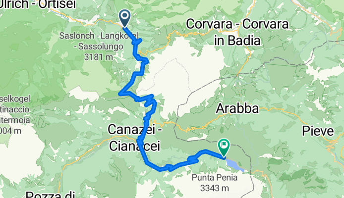Selva_LagoDiFedaia-Ortisei_33km1607Ascent1125descent
