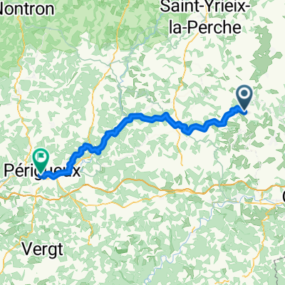 Rue du Canal, Juillac à Rue Bertrand-du Guesclin, Périgueux