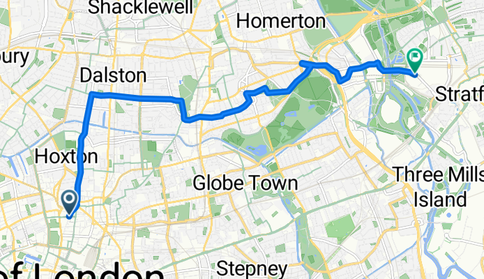 Featherstone Street, London to Westfield Avenue, London