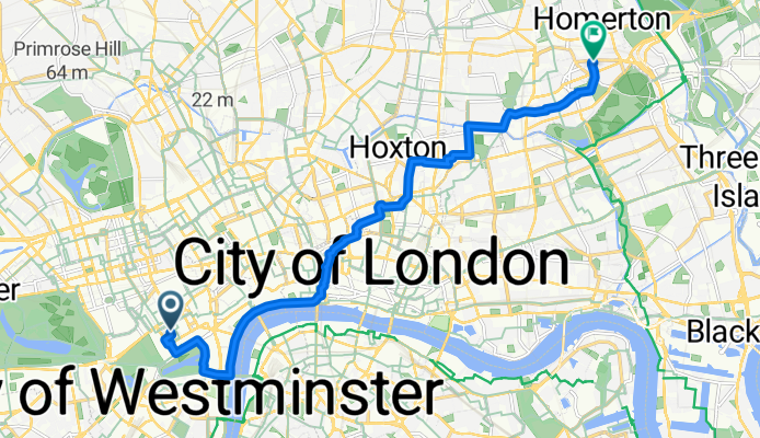 Piccadilly, London to Wick Road, London