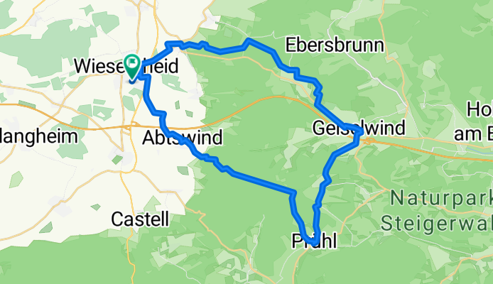 Steigerwaldstraße nach Steigerwaldstraße