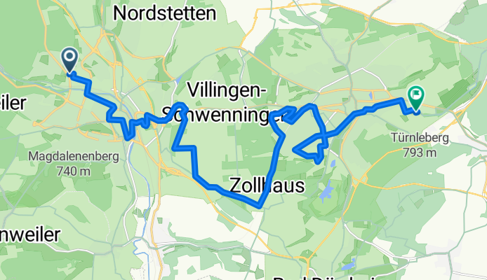 Hornberger Straße, Villingen-Schwenningen nach In Rammelswiesen, Villingen-Schwenningen