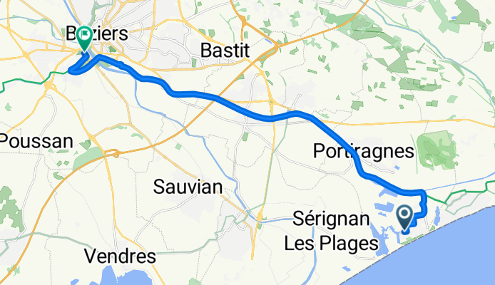 Von Portiragnes bis Béziers