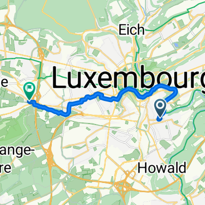 Rue de l'Égalité, Luxembourg to Rue de Luxembourg, Bertrange