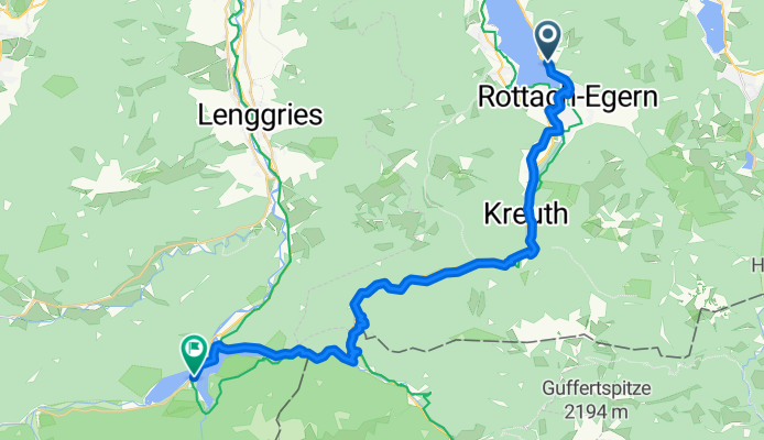 Route nach Lenggries