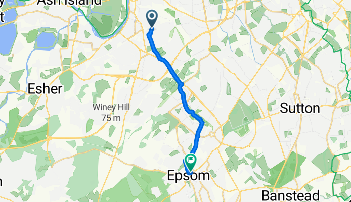 Surbiton Hill Park, Surbiton to East Street, Epsom
