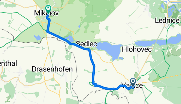 Zámek, Valtice až Mlýnská, Mikulov