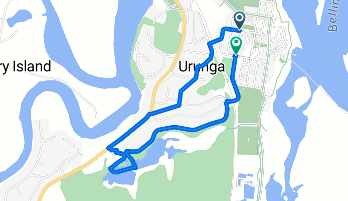 Route around Urunga - wetlands