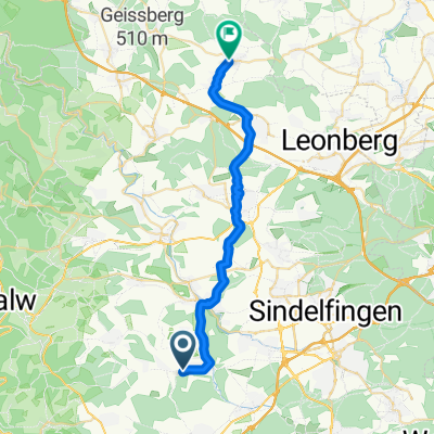 Tannenweg nach Bachstraße