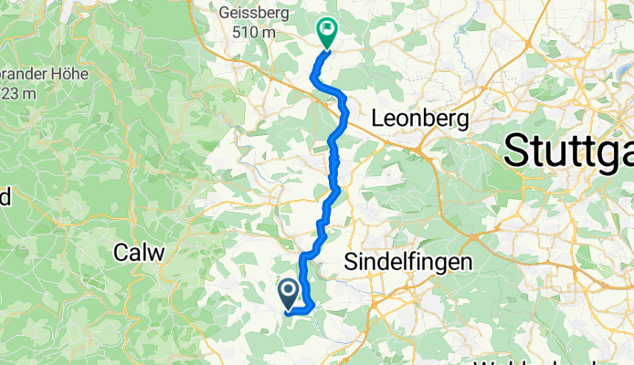 Tannenweg nach Bachstraße