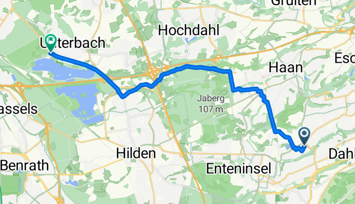 Route nach Düsseldorf
