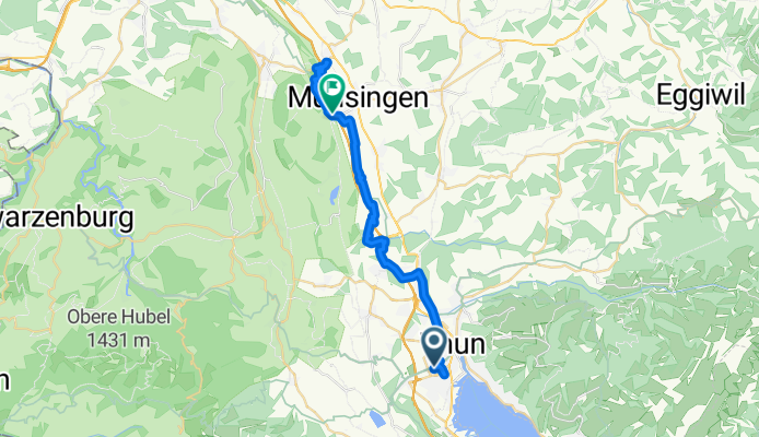 Martinstrasse, Thun nach Belpbergstrasse, Münsingen