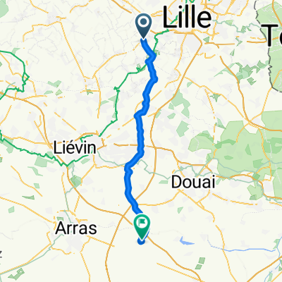 Rue du Général de Gaulle, Hallennes-lez-Haubourdin naar Rue de Sailly, Boiry-Notre-Dame