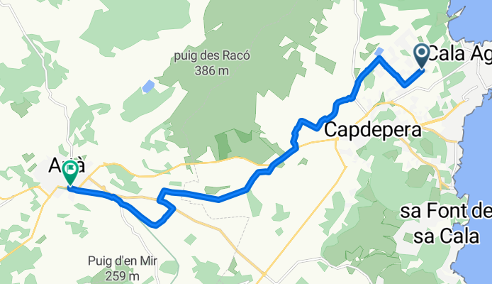 Camí den Roig, Capdepera nach Carrer de Josep Melià i Pericàs, Artà