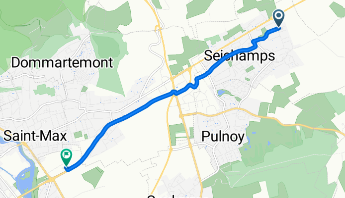 De Allée des Sureaux à Rue Jean Moulin