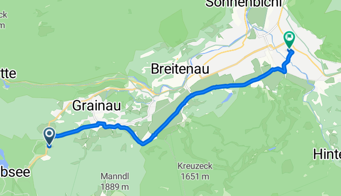 Eibseestraße, Grainau nach Reintalstraße, Garmisch-Partenkirchen