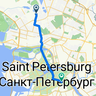 Новосельковская улица, Санкт-Петербург до Гончарная улица, Санкт-Петербург