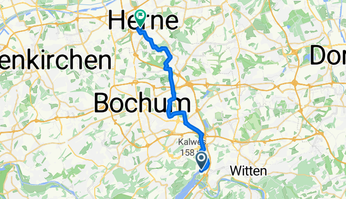 Hevener Straße, Bochum nach Shamrockstraße, Herne