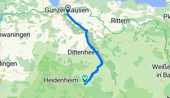 Weißenburger Straße, Gunzenhausen nach Wolfsbronn, Meinheim