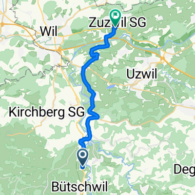Sägenbach, Lütisburg Station nach St. Gallerstrasse, Zuzwil SG