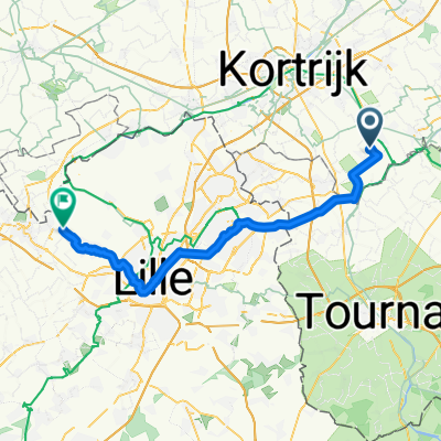 Moenstraat, Zwevegem to Rue Brune, Houplines