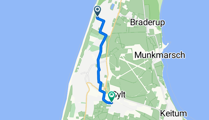Dünenstraße, Wenningstedt-Braderup (Sylt) nach Dirksstraße, Sylt