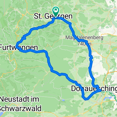 Donaueschingen– Groppertal cycle path loop from St. Georgen(Schwarzw)