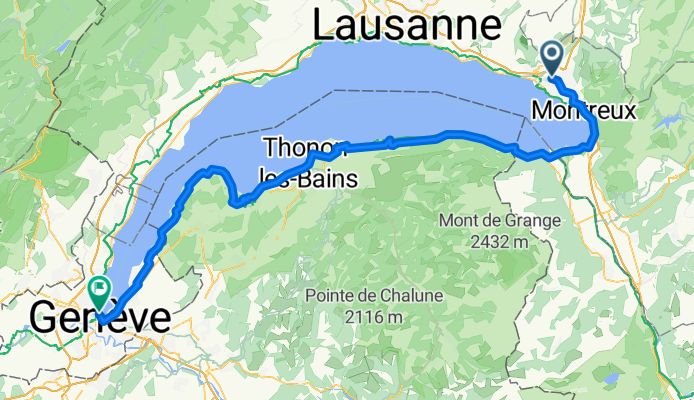 Chemin du Genévrier, St-Légier-La Chiésaz nach Rue de la Navigation, Genf