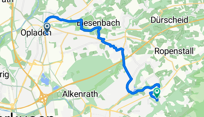 Opladen, Leverkusen nach Höfer Weg, Leverkusen