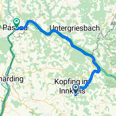 Route nach Kopfing im Innkreis