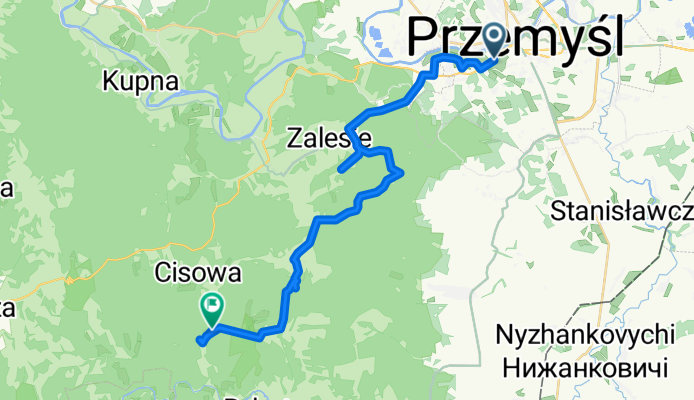 49.779, 22.759 do 49.684, 22.606